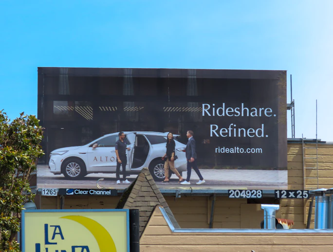 California San Francisco/San Francisco Billboards Clear Channel Alto Rideshare Ad
