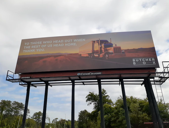 Florida Jacksonville/Jacksonville Billboards Clear Channel Butcherbox Ad