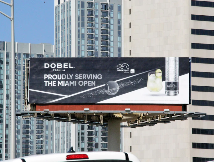 Florida Miami/Billboards In Miami Dobel Vodka Ad