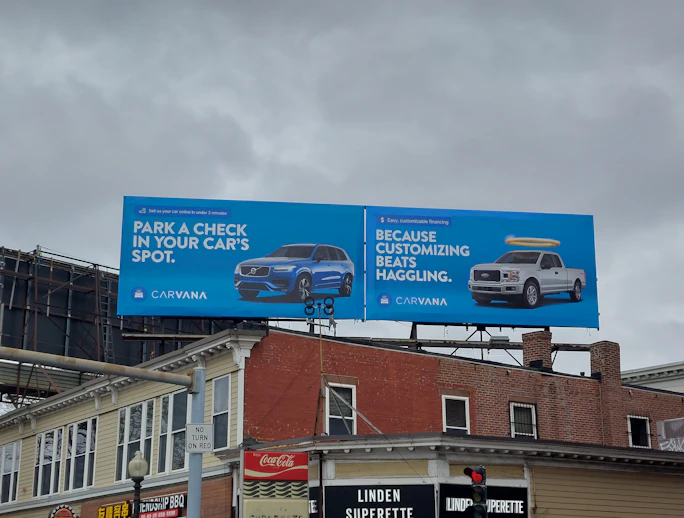 Massachussetts Boston/Boston Billboards Carvana Ad