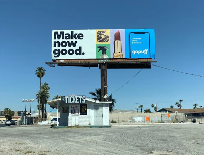 Nevada Las Vegas/Billboards In Las Vegas Gopuff Ad