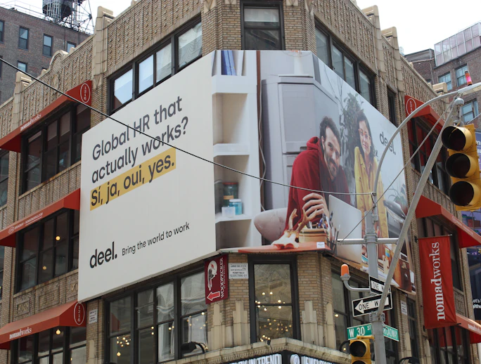 New York New York/New York City Billbords Nomad Deel Ad